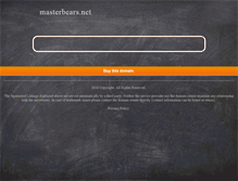 Tablet Screenshot of masterbears.net